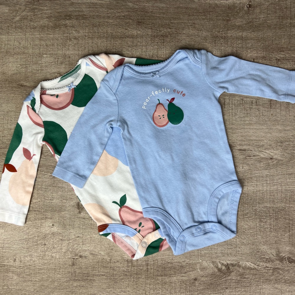 Carters Baby Girl Long Sleeve Onesies 3 Months